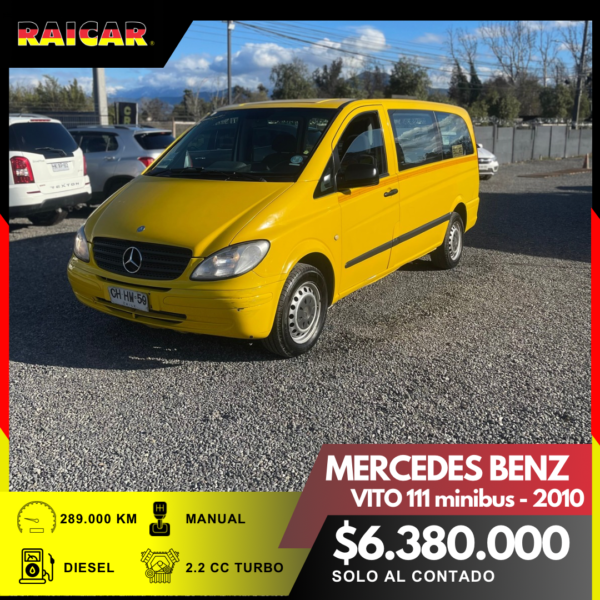 MERCEDES BENZ VITO 111 MINIBUS ESCOLAR 2010 DIESEL