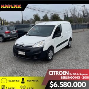 CITROEN BERLINGO HDI 2018 DIESEL CIA DE SEGUROS