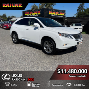 LEXUS RX450 HIBRIDA 2012