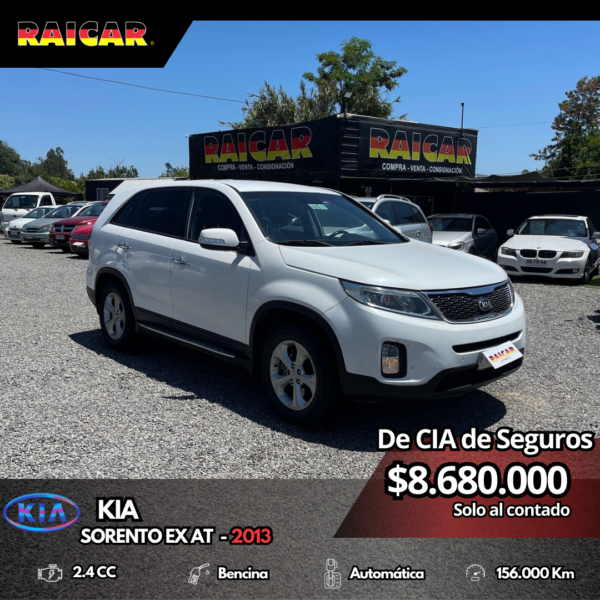 KIA SORENTO EX AT 2013 CIA DE SEGURO