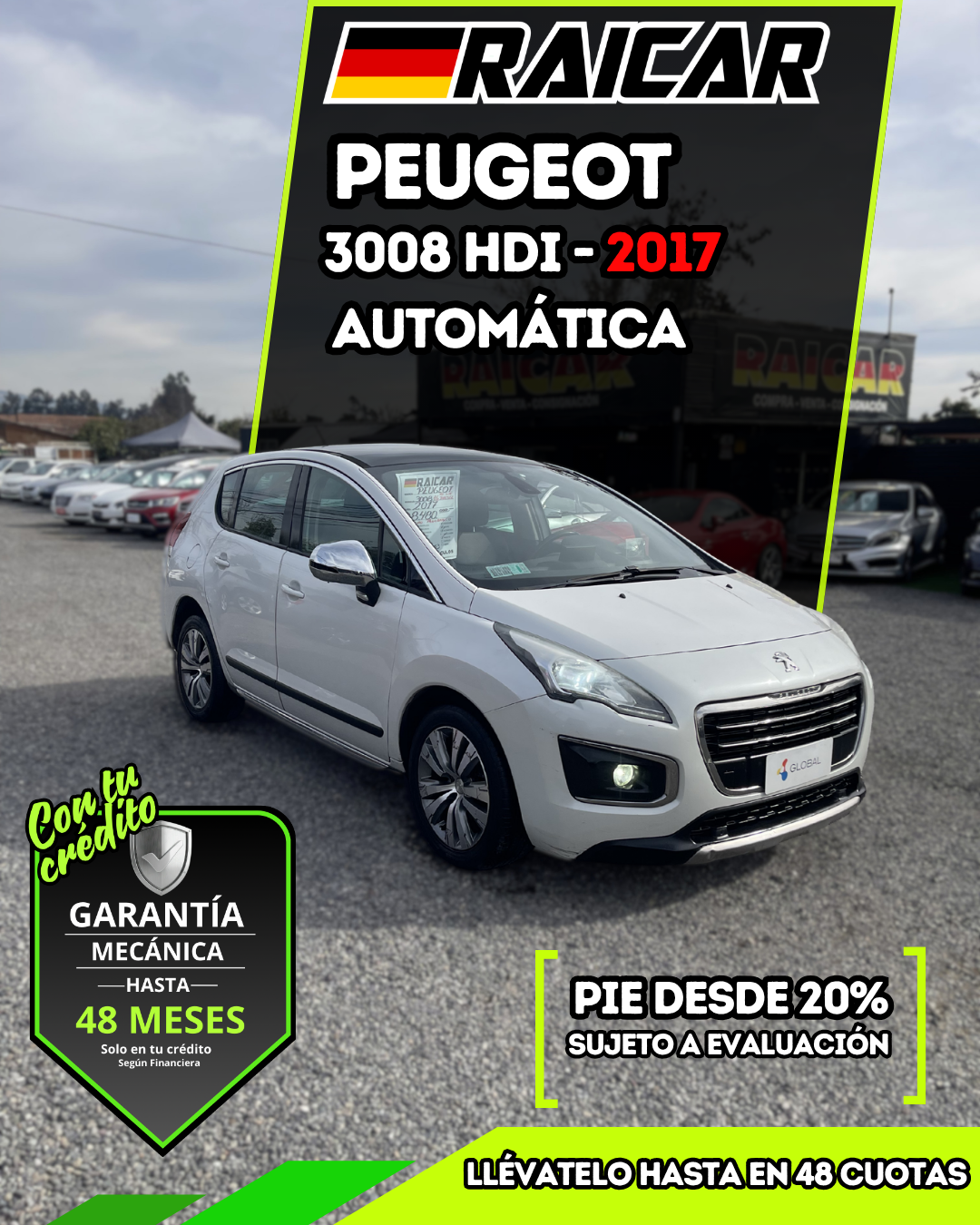 PEUGEOT 3008 HDI TURBO DIESEL 2017