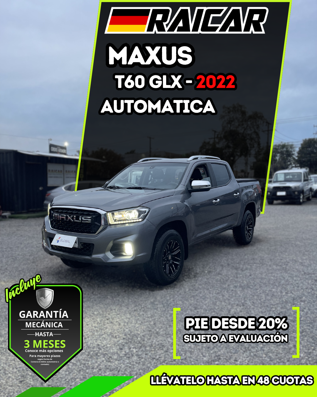 MAXUS T60 GLX AUTOMÁTICA 2022 DIESEL